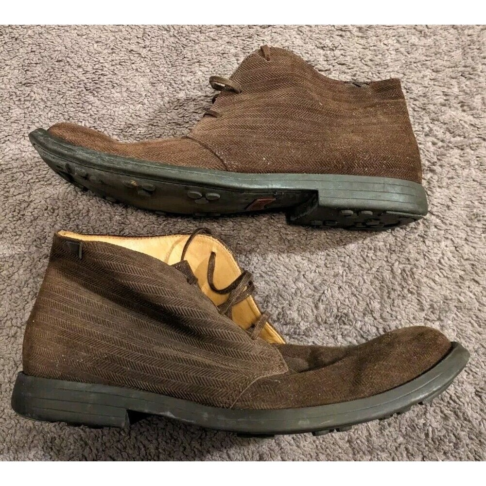 Camper Waxed Suede Brown Chukka Ankle Boots Brown… - image 2